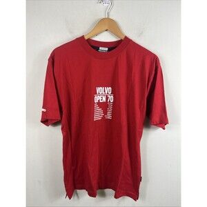 Musto Sailing Volvo Open 70 Specs T Shirt Men's M Red Short Sleeve Sail Boat